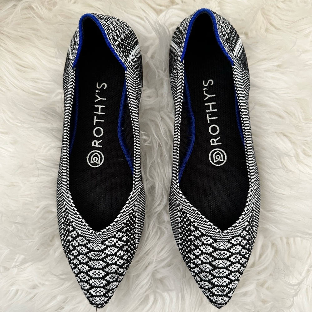 Rothy’s The Point Black Python (Retired) | size 6